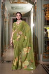Nirzari By Ynf7007 Georgette Printed With Pearl Lace Border Sarees Wholesalers In Delhi